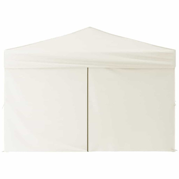 Creme Falt-Festzelt mit Seitenwänden Mefodie 3x3 m
