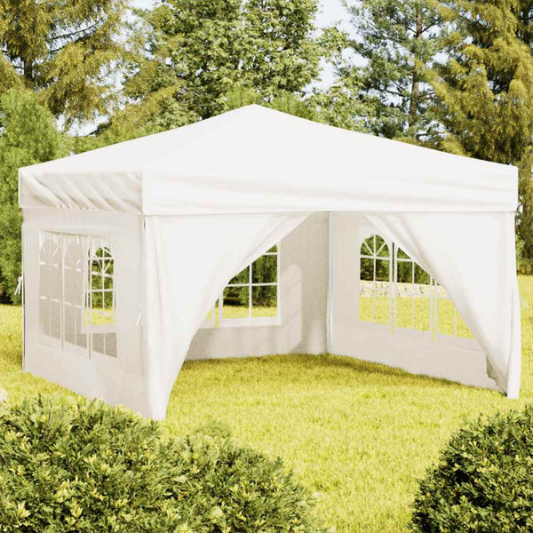 Creme Falt-Festzelt mit Seitenwänden Mefodie 3x3 m