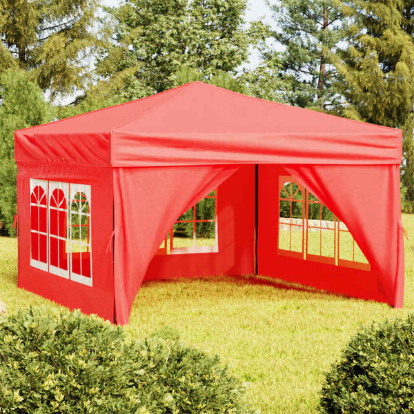 Rotes faltbares Partyzelt mit Seitenwänden Mefodie 3x3 m