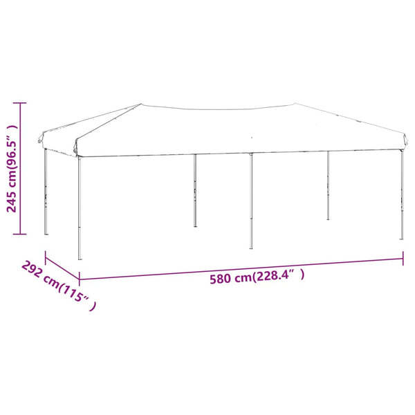 Blaues faltbares Festzelt Alueta 3x6 m