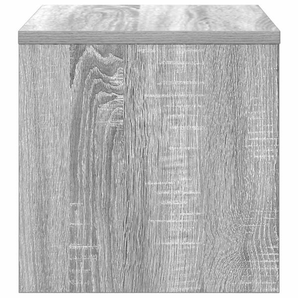 Grauer Nachttisch Cismaru 40x30x30cm (Holz)