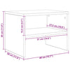Grauer Nachttisch Cismaru 40x30x30cm (Holz)