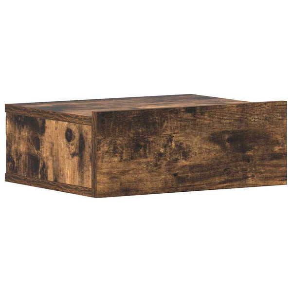 Nachttische aus geräucherter Eiche Saif 40x30x15cm (2er-Set aus Holz)