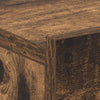 Nachttische aus geräucherter Eiche Saif 40x30x15cm (2er-Set aus Holz)