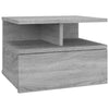 Grauer schwimmender Nachttisch Zubaidi 40x31x27cm (Holz)