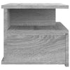 Grauer schwimmender Nachttisch Zubaidi 40x31x27cm (Holz)