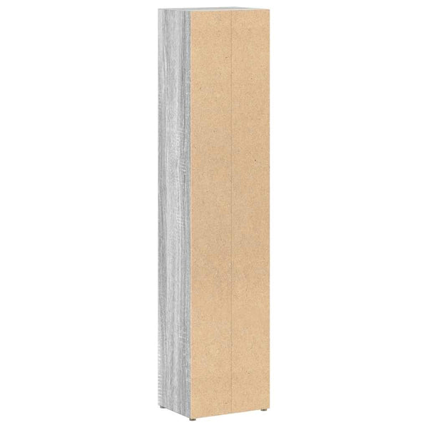 Graues CD-Regal Adelahaida 21x16x93,5cm (2 Stück Sonoma Holzoptik)