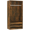 Onal 100x50x200cm Kleiderschrank aus Räuchereiche (Holz)