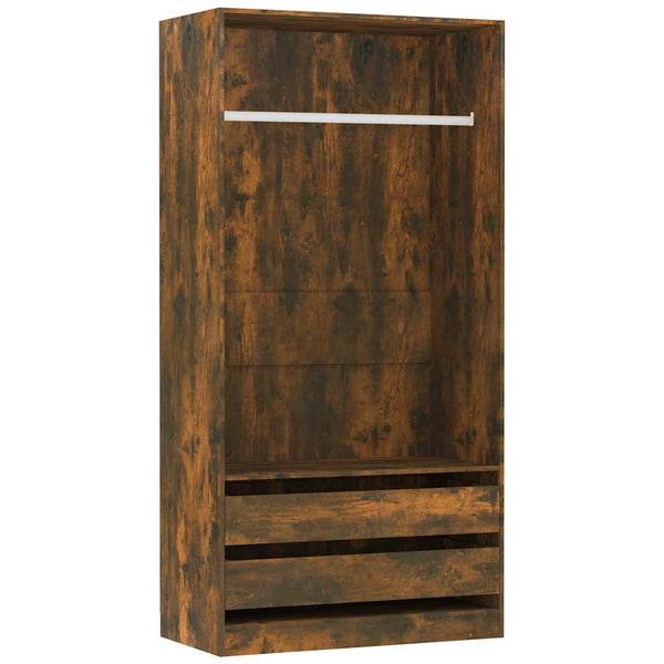 Onal 100x50x200cm Kleiderschrank aus Räuchereiche (Holz)