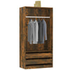 Onal 100x50x200cm Kleiderschrank aus Räuchereiche (Holz)