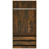Onal 100x50x200cm Kleiderschrank aus Räuchereiche (Holz)