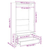 Onal 100x50x200cm Kleiderschrank aus Räuchereiche (Holz)