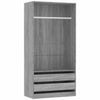 Grauer Onal Kleiderschrank 200cm x 100cm x 50cm (Holz)
