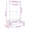 Grauer Onal Kleiderschrank 200cm x 100cm x 50cm (Holz)