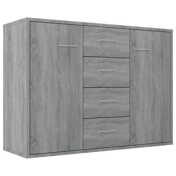 Graues Sideboard Aracsia 88x30x65cm (Holz)