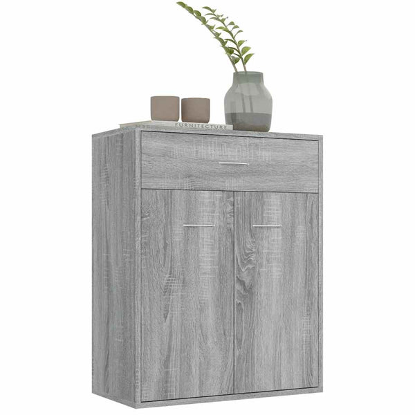 Graues Sideboard Evienta 60x30x75cm (Holz)