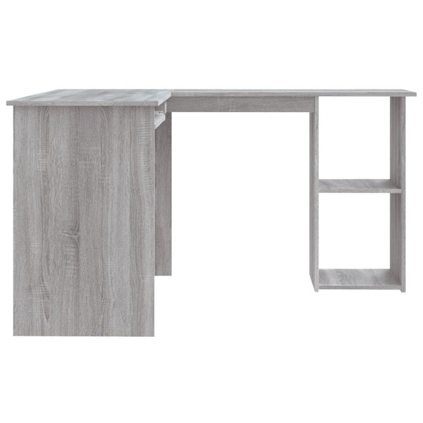 Grauer Eckschreibtisch Sictimiu 120x140x75cm (Holz)