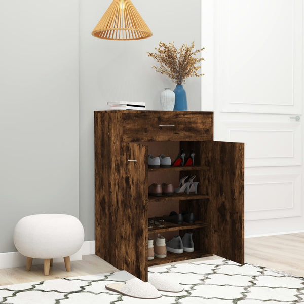 Schuhschrank Räuchereiche Verovia 60x35x84cm (Holz)