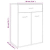 Schuhschrank Räuchereiche Verovia 60x35x84cm (Holz)
