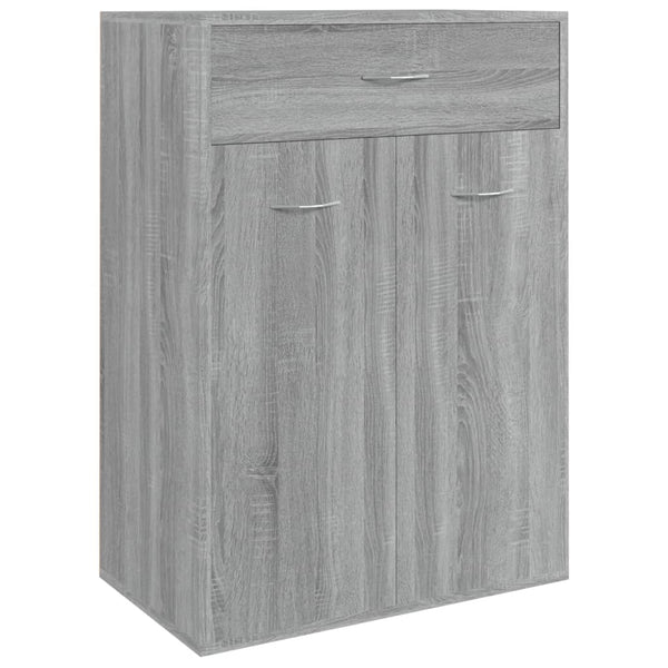 Grauer Schuhschrank Verovian 60x35x84cm (Holz)