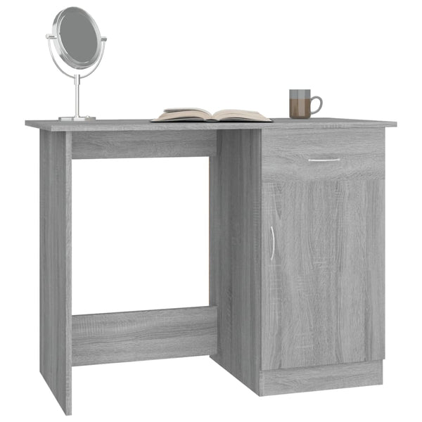 Grauer Schreibtisch Abdullah 100x50x76cm (Holz)