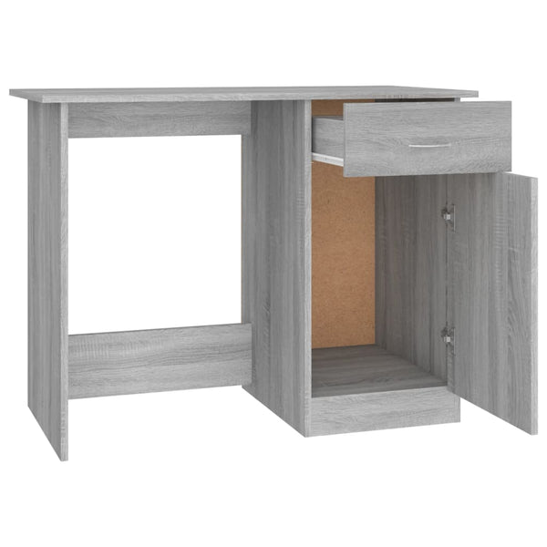 Grauer Schreibtisch Abdullah 100x50x76cm (Holz)