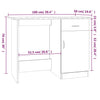 Grauer Schreibtisch Abdullah 100x50x76cm (Holz)