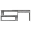 Grauer Eckschreibtisch Helviga 200x50x76cm (Holz)