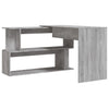 Grauer Eckschreibtisch Helviga 200x50x76cm (Holz)