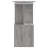 Grauer Eckschreibtisch Helviga 200x50x76cm (Holz)