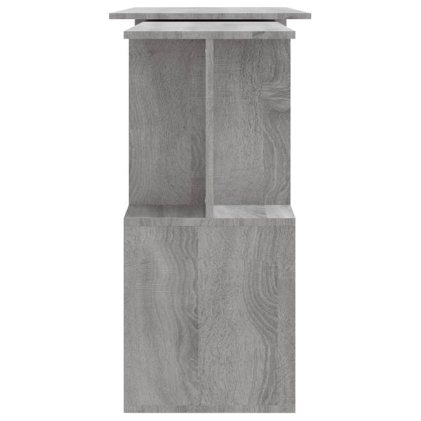 Grauer Eckschreibtisch Helviga 200x50x76cm (Holz)