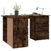 Eckschreibtisch Wyman aus Räuchereiche 145x100x76cm (Holz)