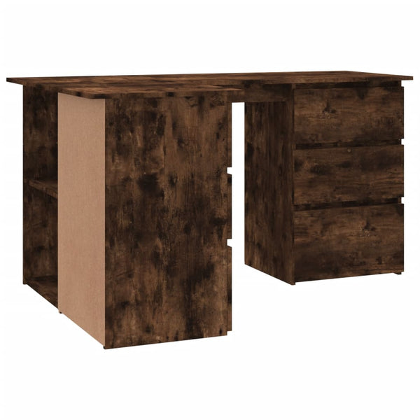 Eckschreibtisch Wyman aus Räuchereiche 145x100x76cm (Holz)