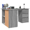 Grauer Eckschreibtisch Wymann 145x100x76cm (Holz)