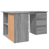 Grauer Eckschreibtisch Wymann 145x100x76cm (Holz)