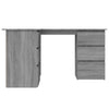 Grauer Eckschreibtisch Wymann 145x100x76cm (Holz)