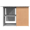 Grauer Eckschreibtisch Wymann 145x100x76cm (Holz)