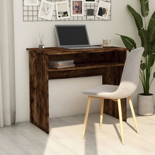 Räuchereiche Schreibtisch Agafia 90x50x74cm (Holz)