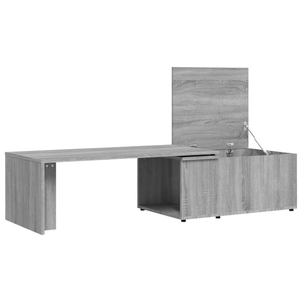 Harmaa sohvapöytä Mitana 150x50x35cm (puinen)