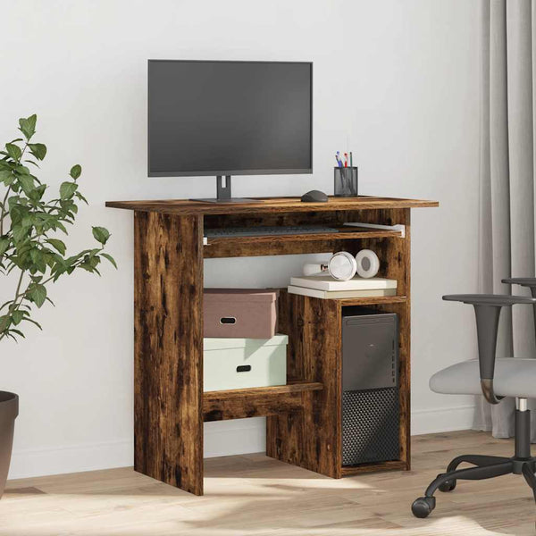 Schreibtisch aus Räuchereiche Seiden 80x45x74cm (Holz)