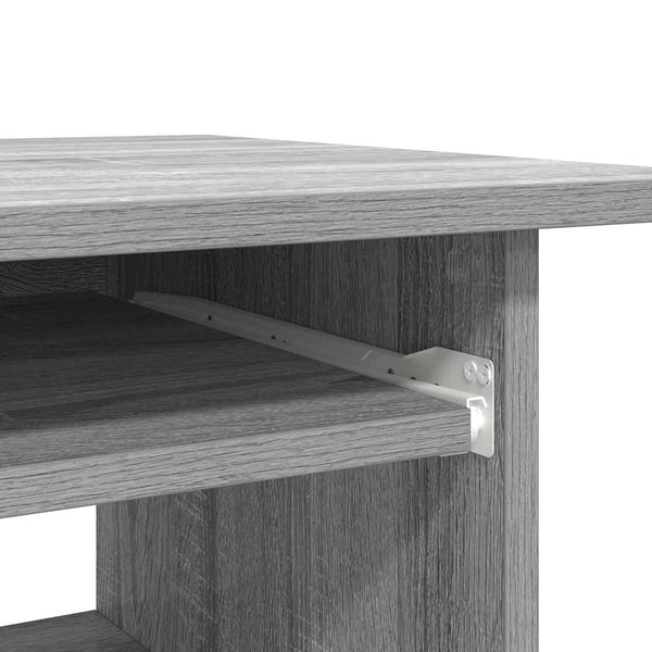 Grauer Schreibtisch Seiden 80x45x74cm (Holz)