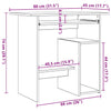 Grauer Schreibtisch Seiden 80x45x74cm (Holz)
