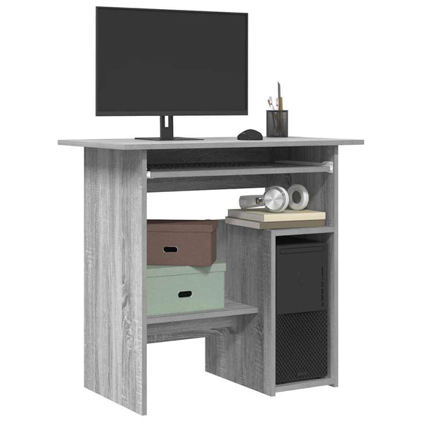 Grauer Schreibtisch Seiden 80x45x74cm (Holz)