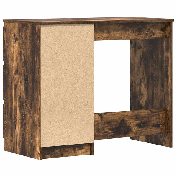 Schreibtisch Lupui, Räuchereiche, 90x45x76cm (Holz)