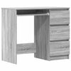 Grauer Schreibtisch Lupui 90x45x76cm (Holz)