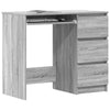 Grauer Schreibtisch Lupui 90x45x76cm (Holz)
