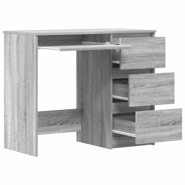 Grauer Schreibtisch Lupui 90x45x76cm (Holz)