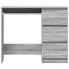 Grauer Schreibtisch Lupui 90x45x76cm (Holz)