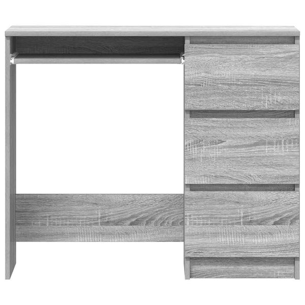 Grauer Schreibtisch Lupui 90x45x76cm (Holz)
