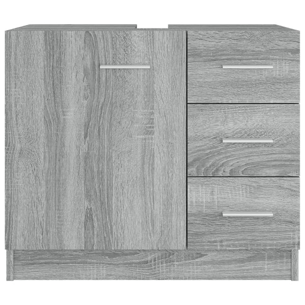 Grauer Waschbeckenunterschrank Arethya 63x30x54cm (Holz)